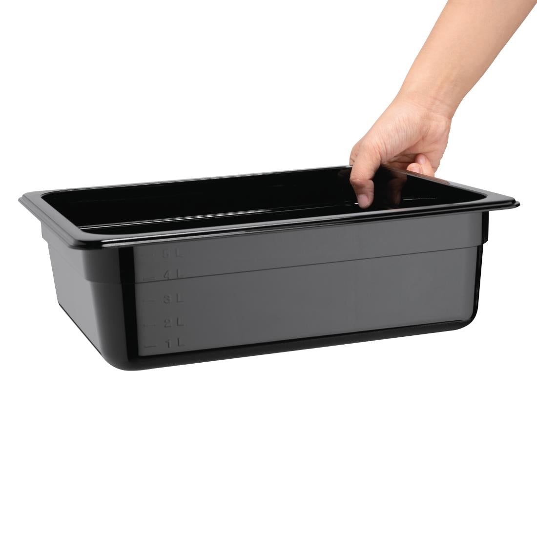 Vogue ABS Gastronorm Tray Black GN 1/2 100mm