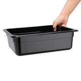 Vogue ABS Gastronorm Tray Black GN 1/2 100mm