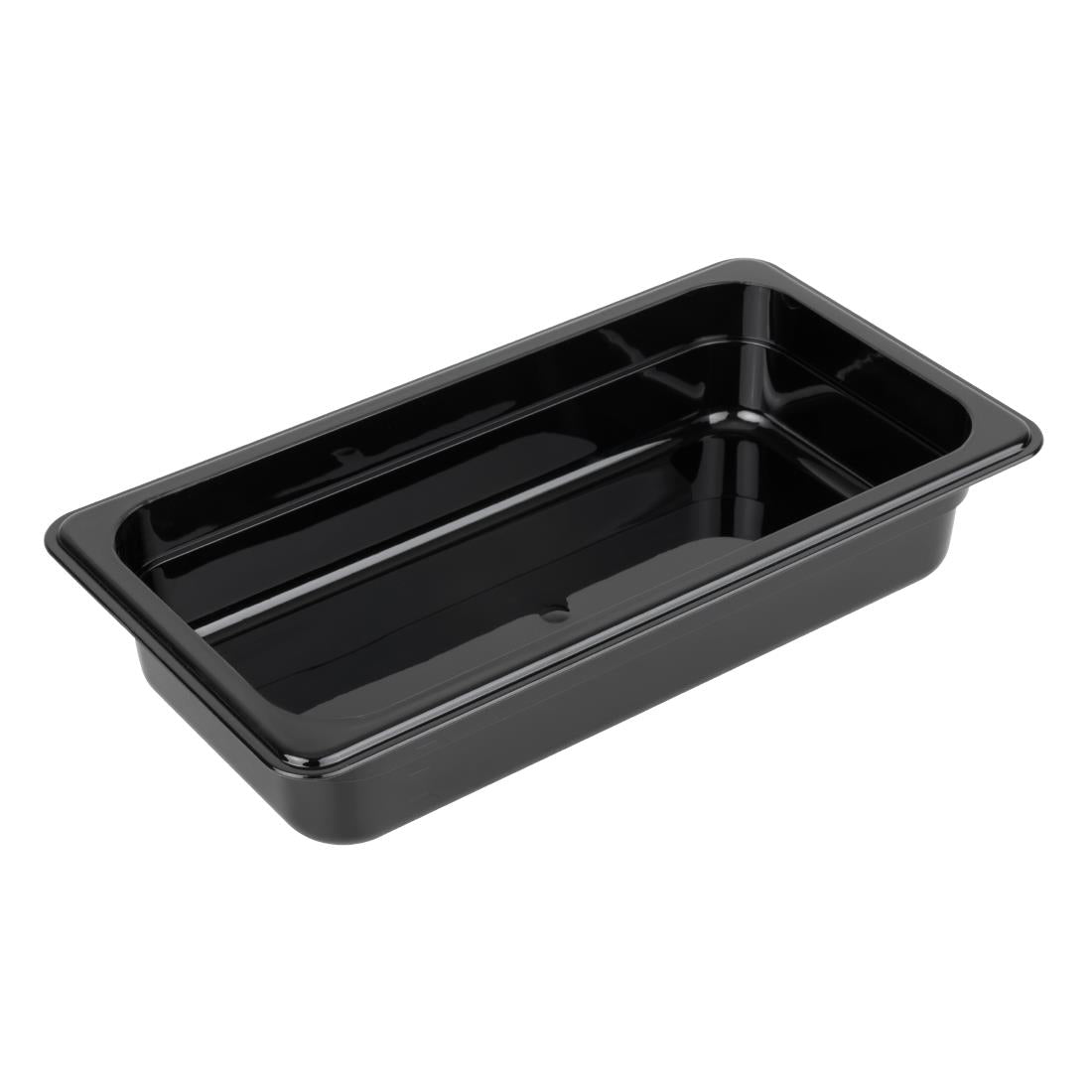 Vogue Polycarbonate 1/3 Gastronorm Container 65mm Black