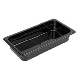 Vogue Polycarbonate 1/3 Gastronorm Container 65mm Black