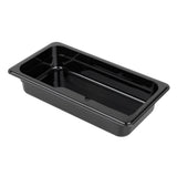 Vogue Polycarbonate 1/3 Gastronorm Container 65mm Black