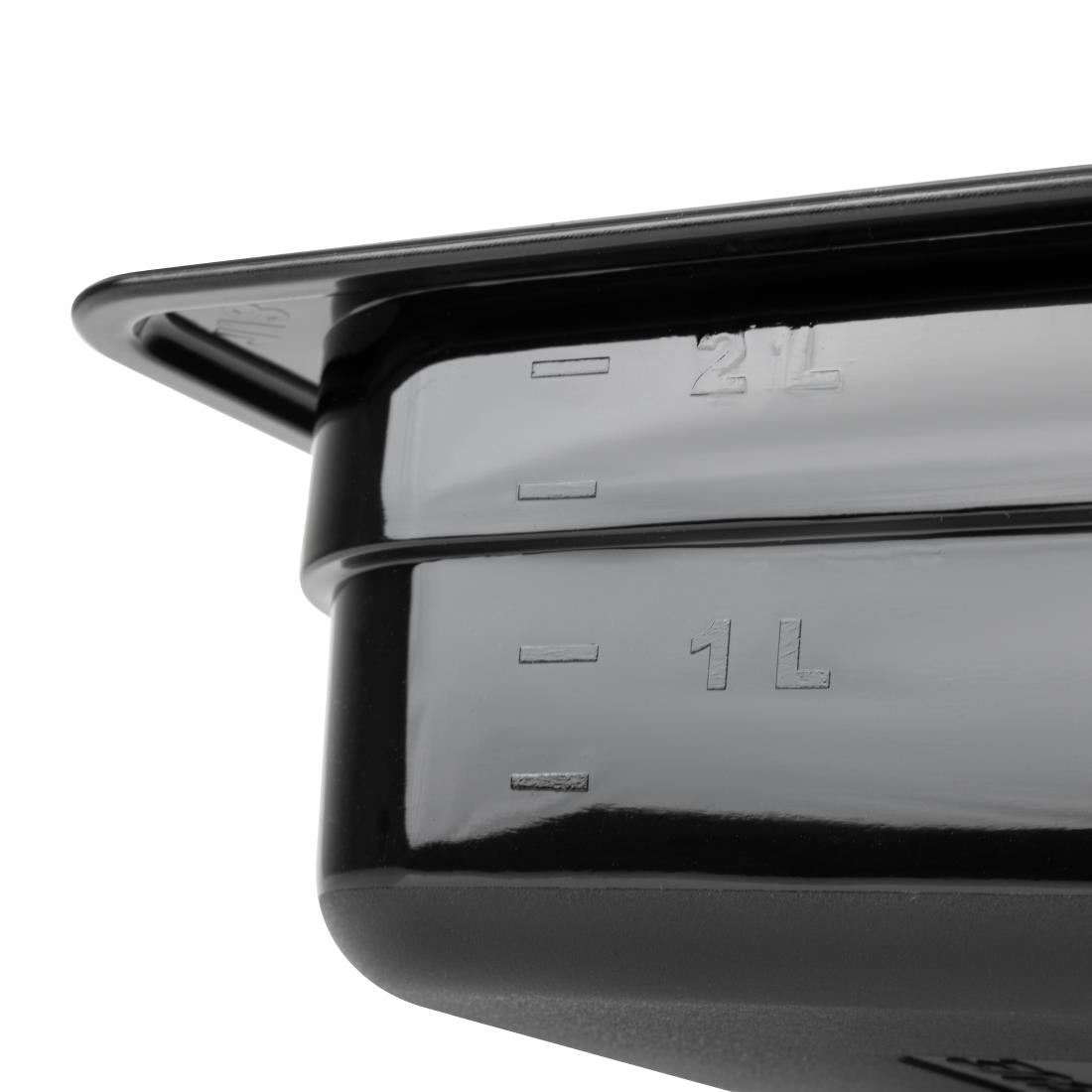 Vogue Polycarbonate 1/3 Gastronorm Container 65mm Black