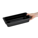 Vogue Polycarbonate 1/3 Gastronorm Container 65mm Black