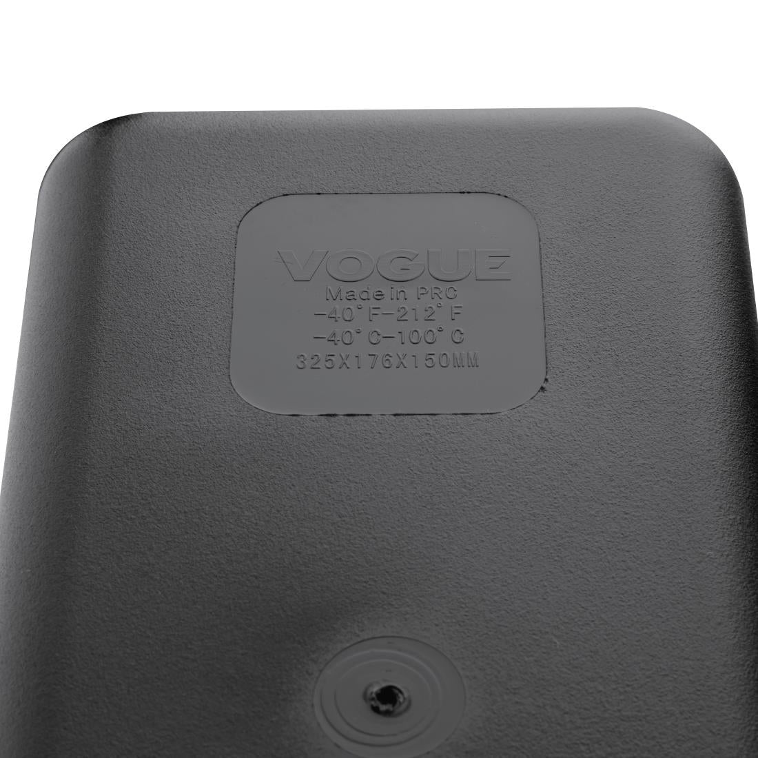 Vogue ABS Gastronorm Tray Black GN 1/3 150mm