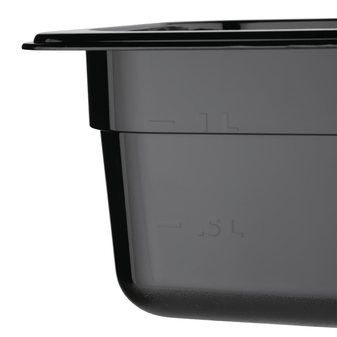 Vogue ABS Gastronorm Tray Black GN 1/6 100mm