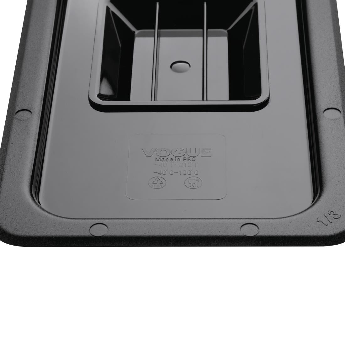 Vogue ABS Gastronorm Lid Black GN 1/3