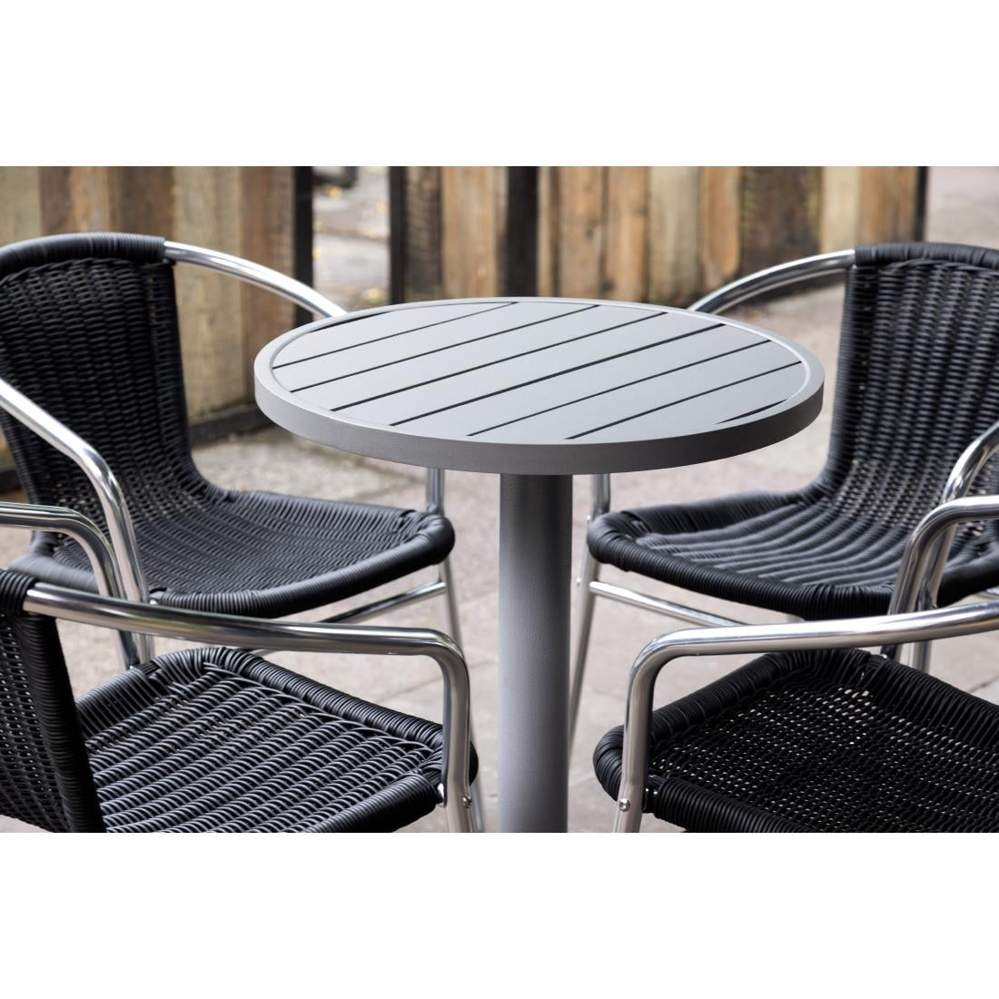 Bolero Aluminium Round Table Top Light Grey 580mm