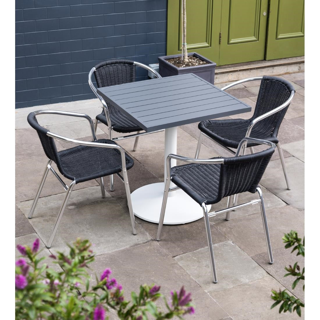 Bolero Cast Iron Round Table Base White