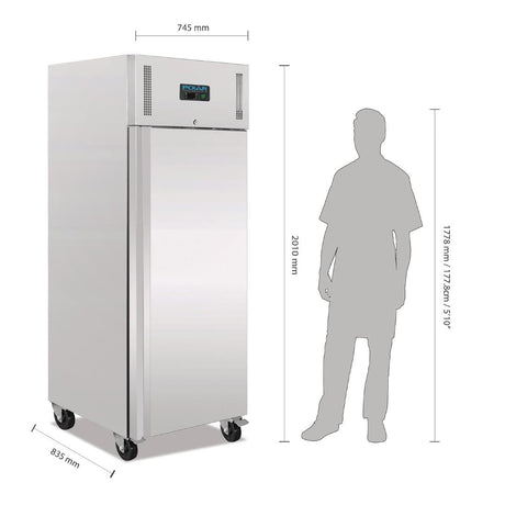 Polar U-Series Upright Fridge 650Ltr