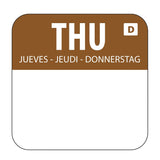 Hygiplas Dissolvable Food Rotation Labels Thursday (1000 pack)