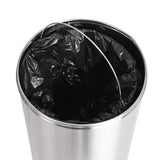 Bolero Bullet Bin with Push Top Stainless Steel 40Ltr