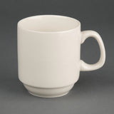Olympia Ivory Stacking Mugs 285ml (12 Pack)