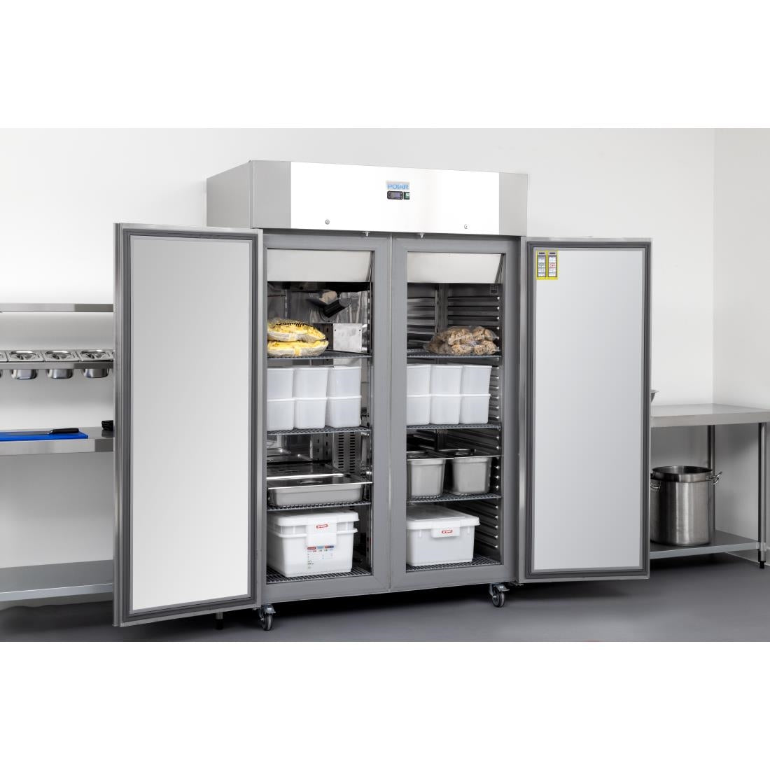 Polar U-Series Energy Efficient Double Door Upright Freezer 1400Ltr