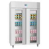 Polar U-Series Energy Efficient Double Glass Door Upright Storage/Display Freezer