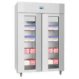 Polar U-Series Energy Efficient Double Glass Door Upright Storage/Display Freezer