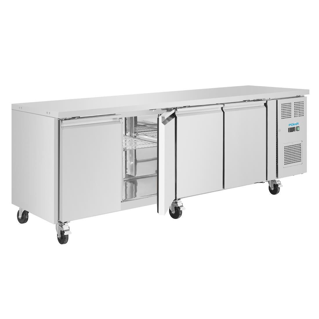 Polar U-Series Four Door Counter Fridge 553Ltr