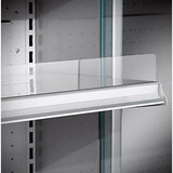 Zoin Silver Multideck Display Stainless Steel Finish with Sliding Doors 1500mm