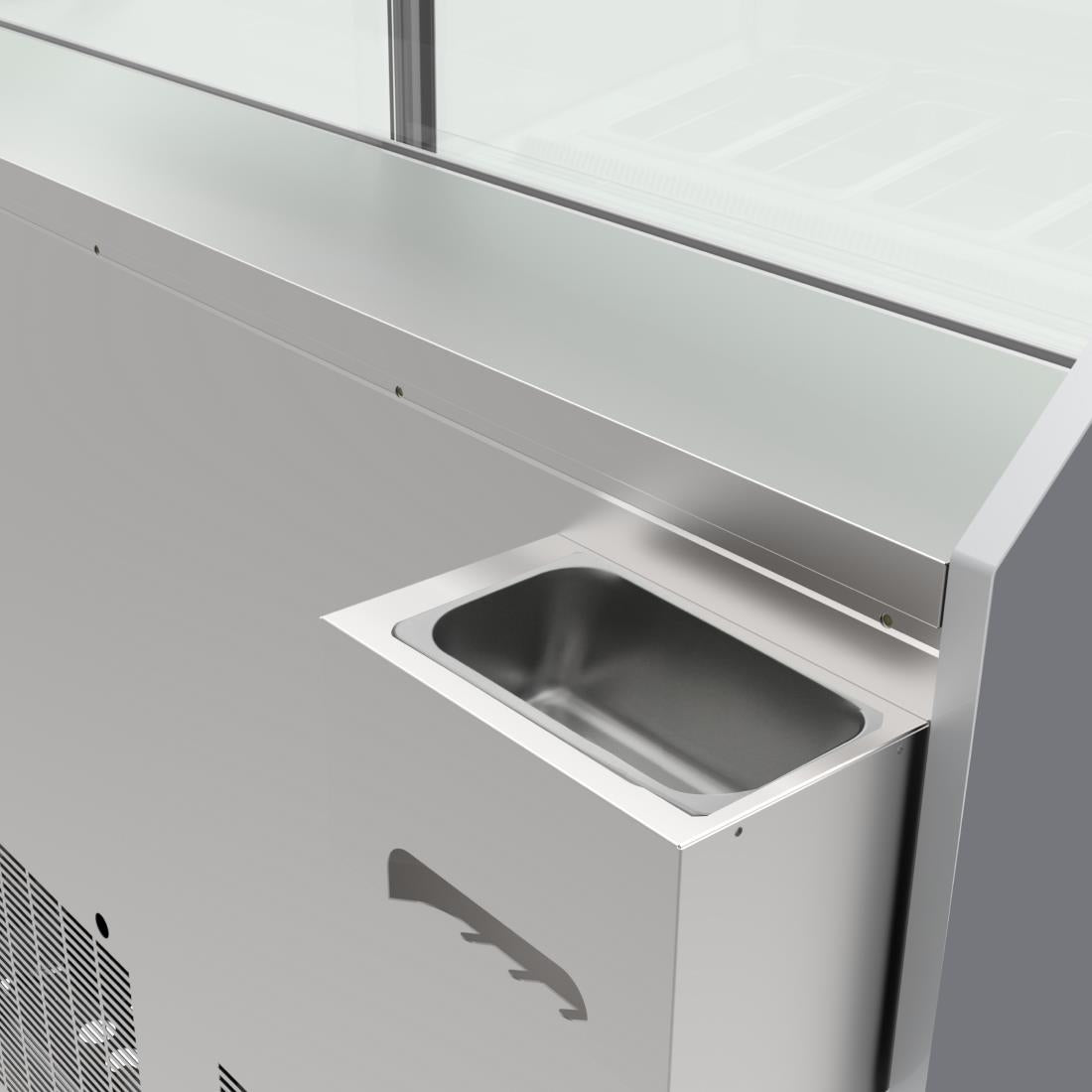 Polar U-Series 6 Pan Ice Cream Serve Over Cabinet Freezer