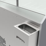 Polar U-Series 6 Pan Ice Cream Serve Over Cabinet Freezer