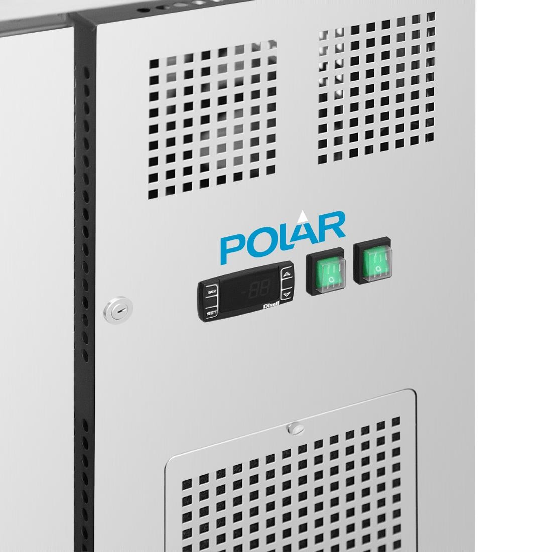 Polar U-Series 3 Door Counter with Glass Doors