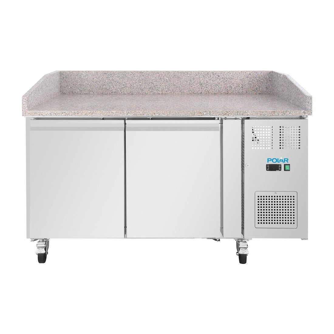 Polar U-Series Double Door Pizza Counter with Granite Top 428Ltr