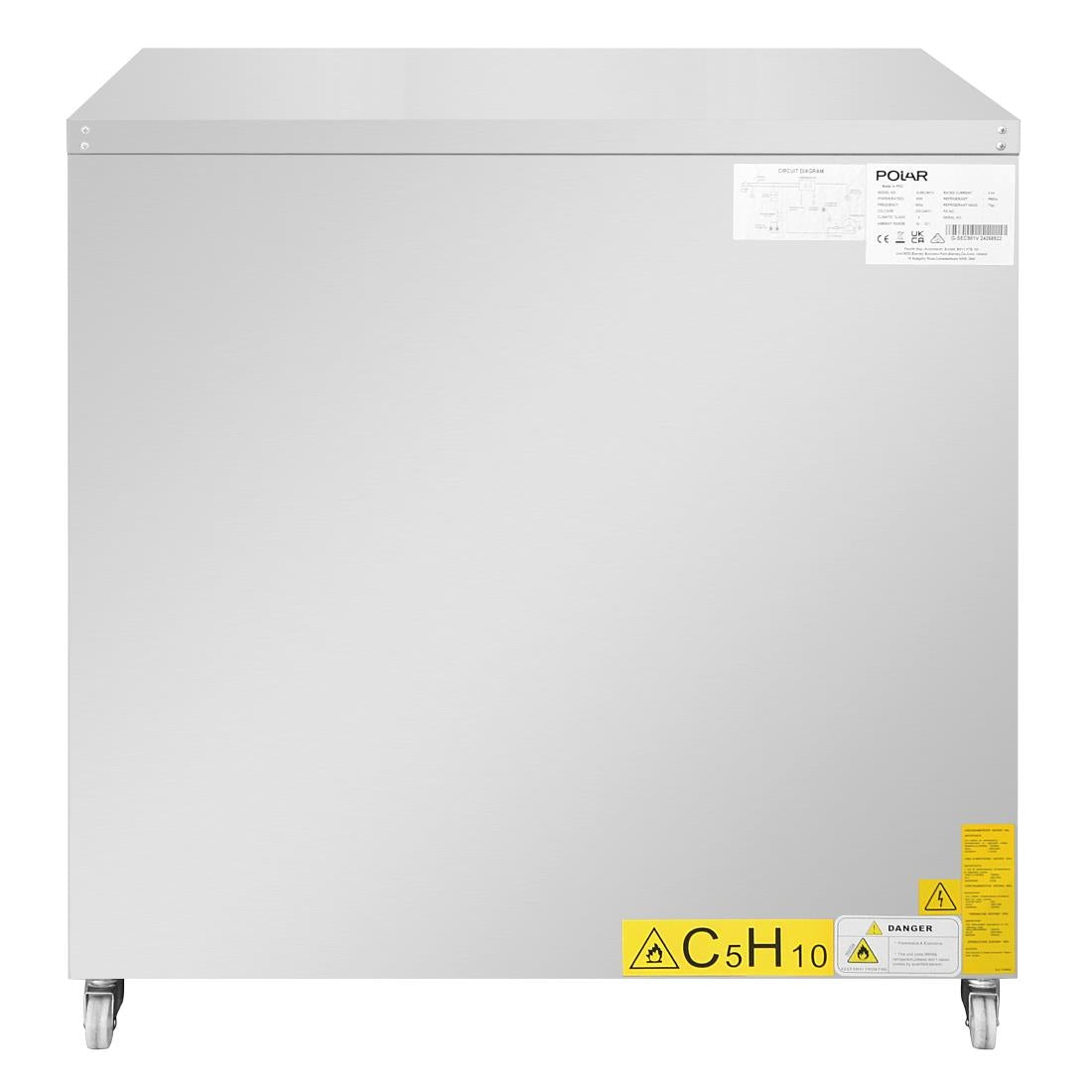 Polar U-Series Ventilated 2 Door Counter Fridge