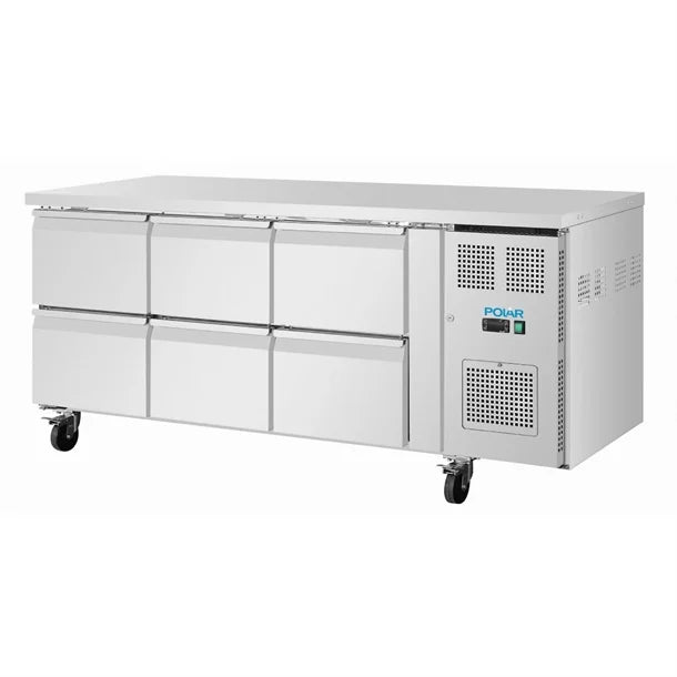 Polar U-Series Six Drawer Gastronorm Counter Fridge