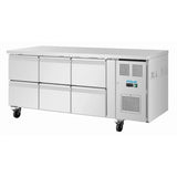Polar U-Series Six Drawer Gastronorm Counter Fridge