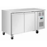 Polar U-Series Double Door Slimline Counter Fridge