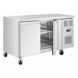 Polar U-Series Double Door Slimline Counter Fridge