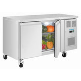 Polar U-Series Double Door Slimline Counter Fridge