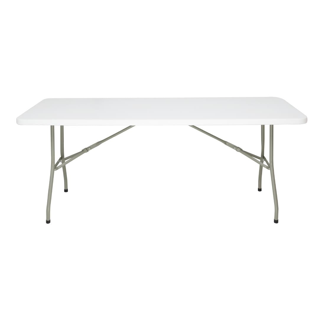 Bolero Rectangular Folding Table 6ft White