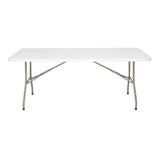 Bolero Rectangular Folding Table 6ft White