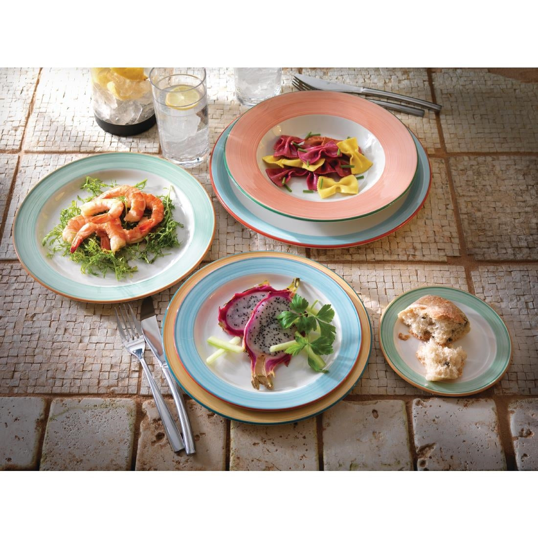 Steelite Rio Green Slimline Plates 157mm (36 Pack)