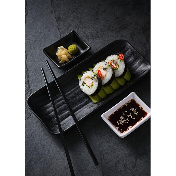 Utopia Zen Melamine Bowls Black 115mm (6 Pack)