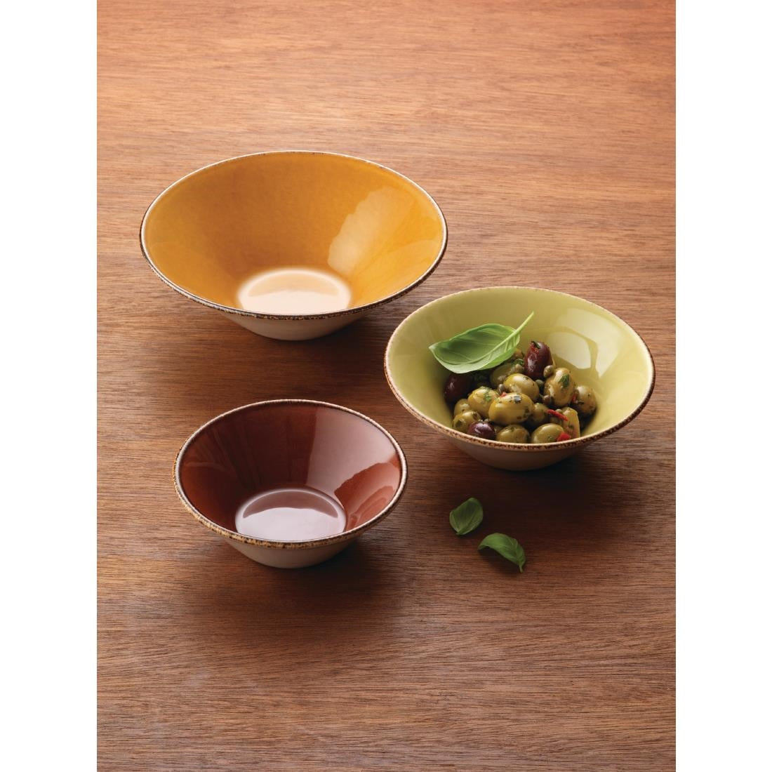 Steelite Terramesa Olive Essence Bowls 165mm (24 Pack)