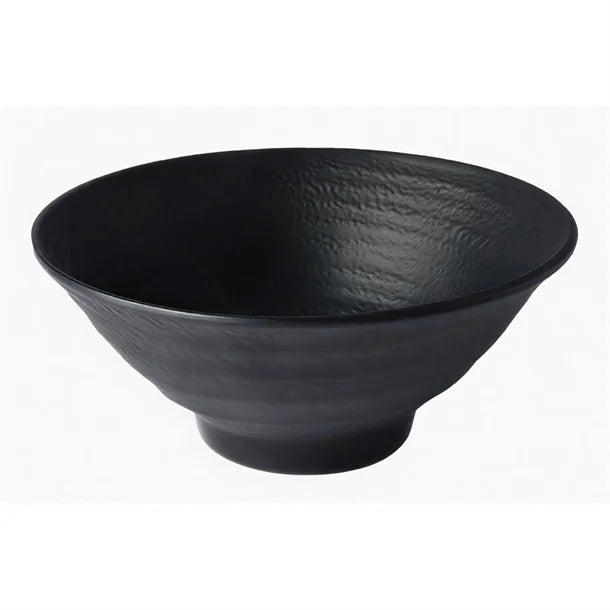 Utopia Zen Melamine Bowls Black 210mm (6 Pack)