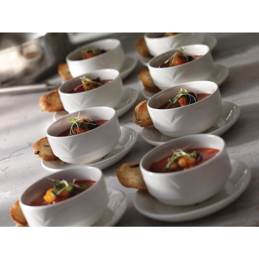 Steelite Bianco Stacking Saucers 152mm (36 Pack)