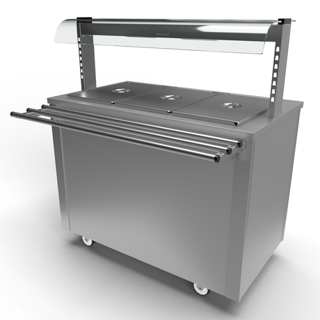 Moffat Versicarte Pro VC3BMQGTR Size 3 Bain Marie & Hot Cupboard Package with Gantry & Tray Rail