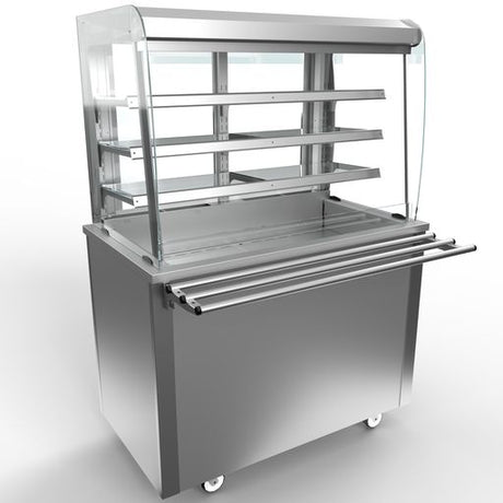 Moffat Versicarte Pro VC3RDTR Refrigerated Display  Open Front Size 3 with 3 Shelves & Chilled Well with Tray Rail Package