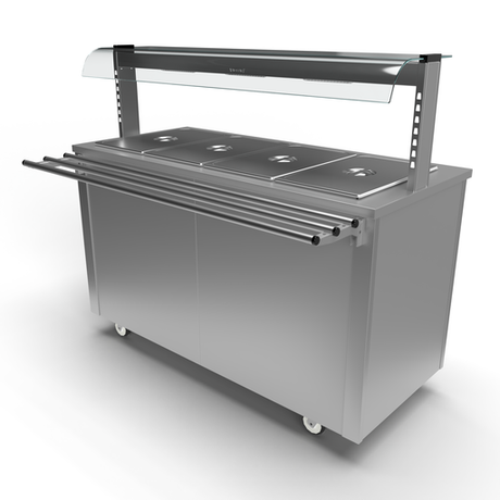 Moffat Versicarte Pro VC4BMQGTR Size 4 Bain Marie & Hot Cupboard Package with Gantry & Tray Rail