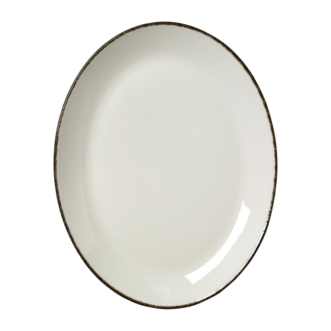 Steelite Charcoal Dapple Oval Coupe Plates 305mm (12 Pack)