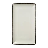 Steelite Charcoal Dapple Rectangle Three Plates 330 x 190mm (6 Pack)