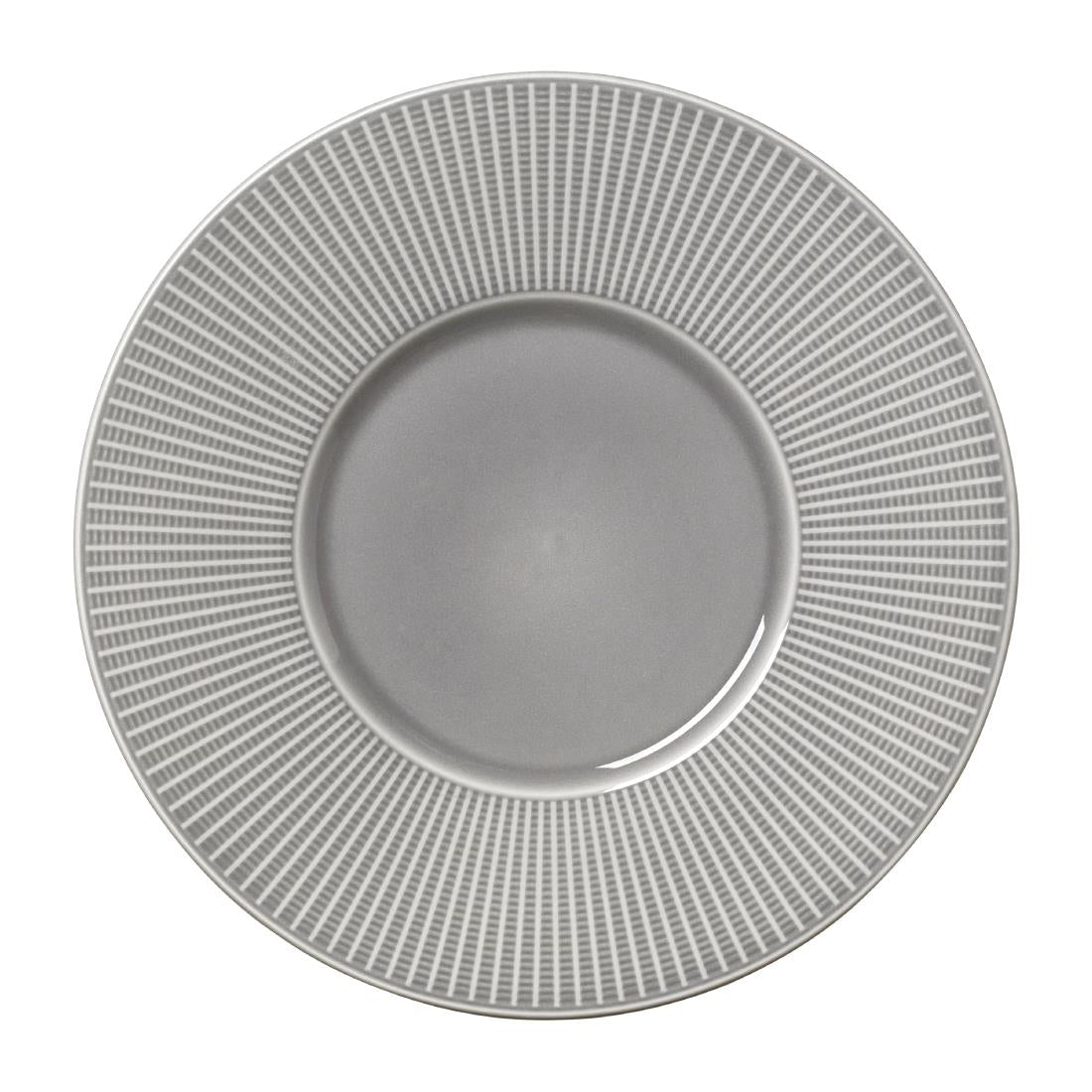 Steelite Willow Mist Gourmet Plates Medium Well Grey 285mm (6 Pack)