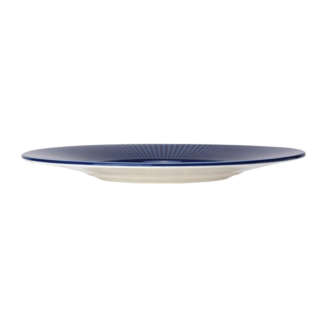 Steelite Willow Azure Gourmet Plates Medium Well Blue 285mm (6 Pack)