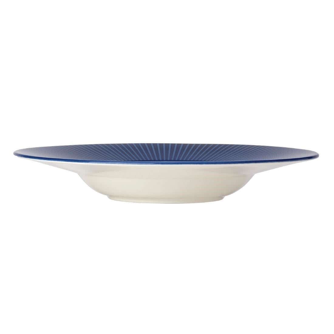 Steelite Willow Azure Gourmet Deep Rimmed Bowls Blue 285mm (6 Pack)