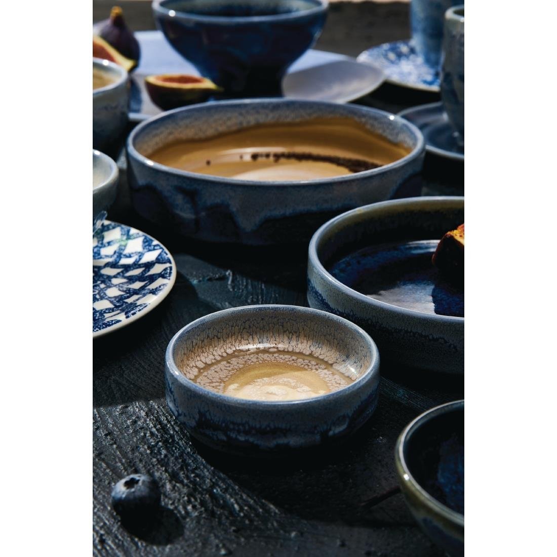 Steelite Aurora Revolution Bluestone Round Stacking Trays 165mm (12 Pack)