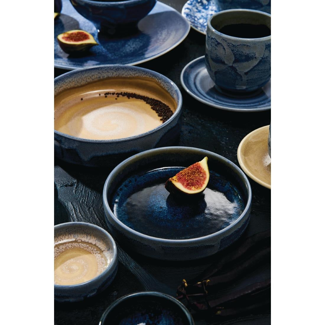 Steelite Aurora Vesuvius Round Stacking Trays Lapis 165mm (12 Pack)