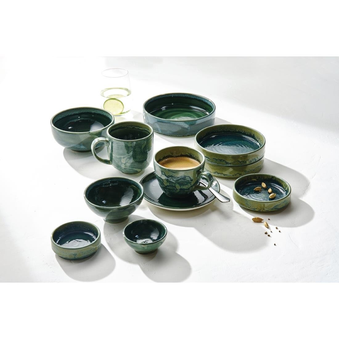 Steelite Aurora Vesuvius Burnt Emerald Bowls 155mm (12 Pack)