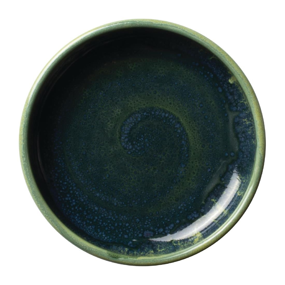 Steelite Aurora Vesuvius Burnt Emerald Round Stacking Trays 100mm (12 Pack)